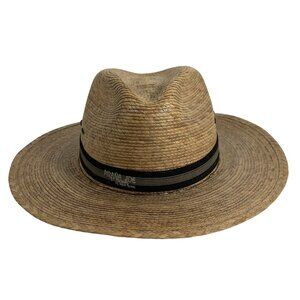 Handwoven Straw Fedora Hat Black Band Breathable Ventilation Wide Brim Lightweig